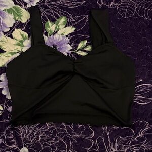 Black Cropped Tank Top